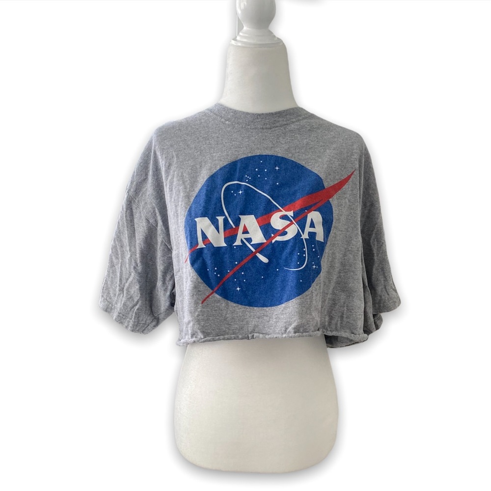 Nasa grey crop top tshirt